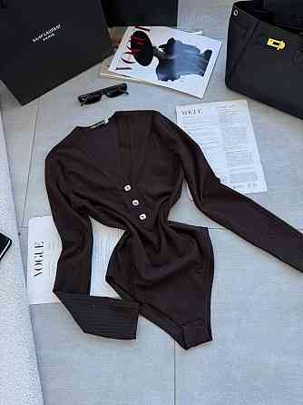 Жіноче тепле базове боді з ангори рубчик Шоколад, 48/50 Одеса