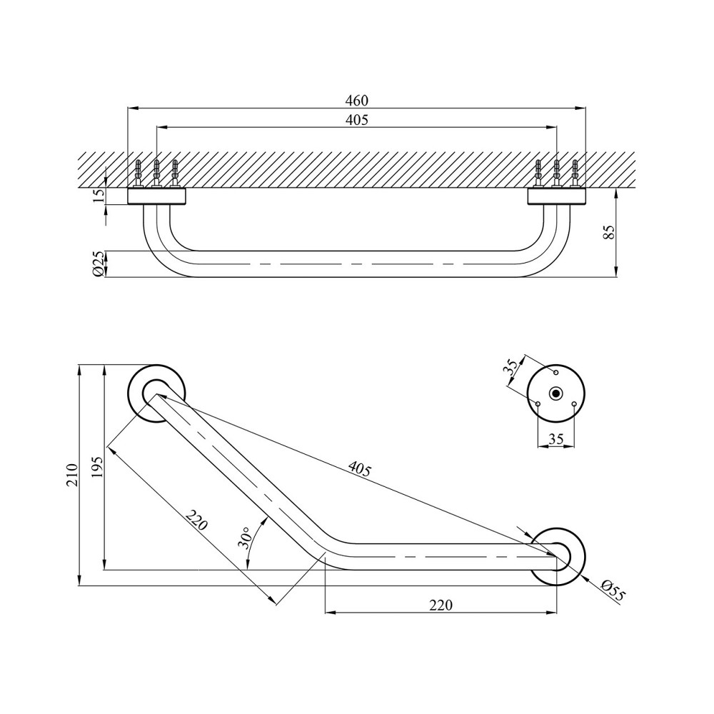 Поручень для ванни Kroner KRM Rizze - ACC3517 Київ - фото 4