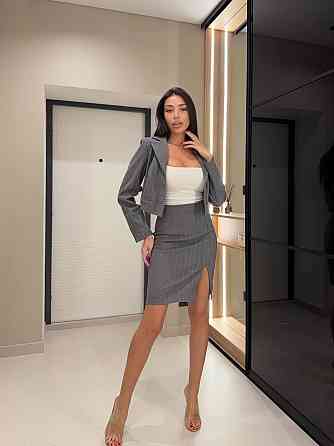 Женский стильный деловой костюм двойка кашемир-стрейч Одесса