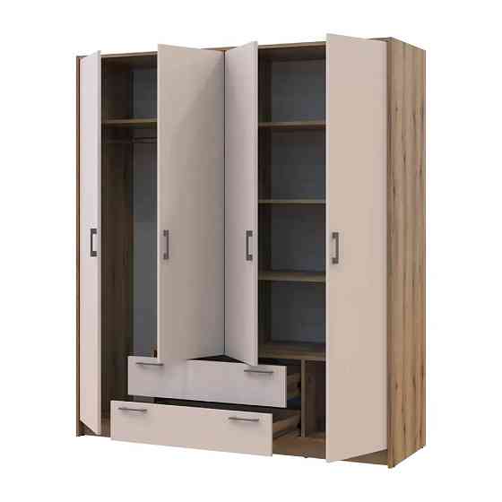 Шкаф для одежды Doros Ронди Дуб Артизан/Кашемир 4ДСП 160х52х195 DRS-011662 (80737825) Днепр