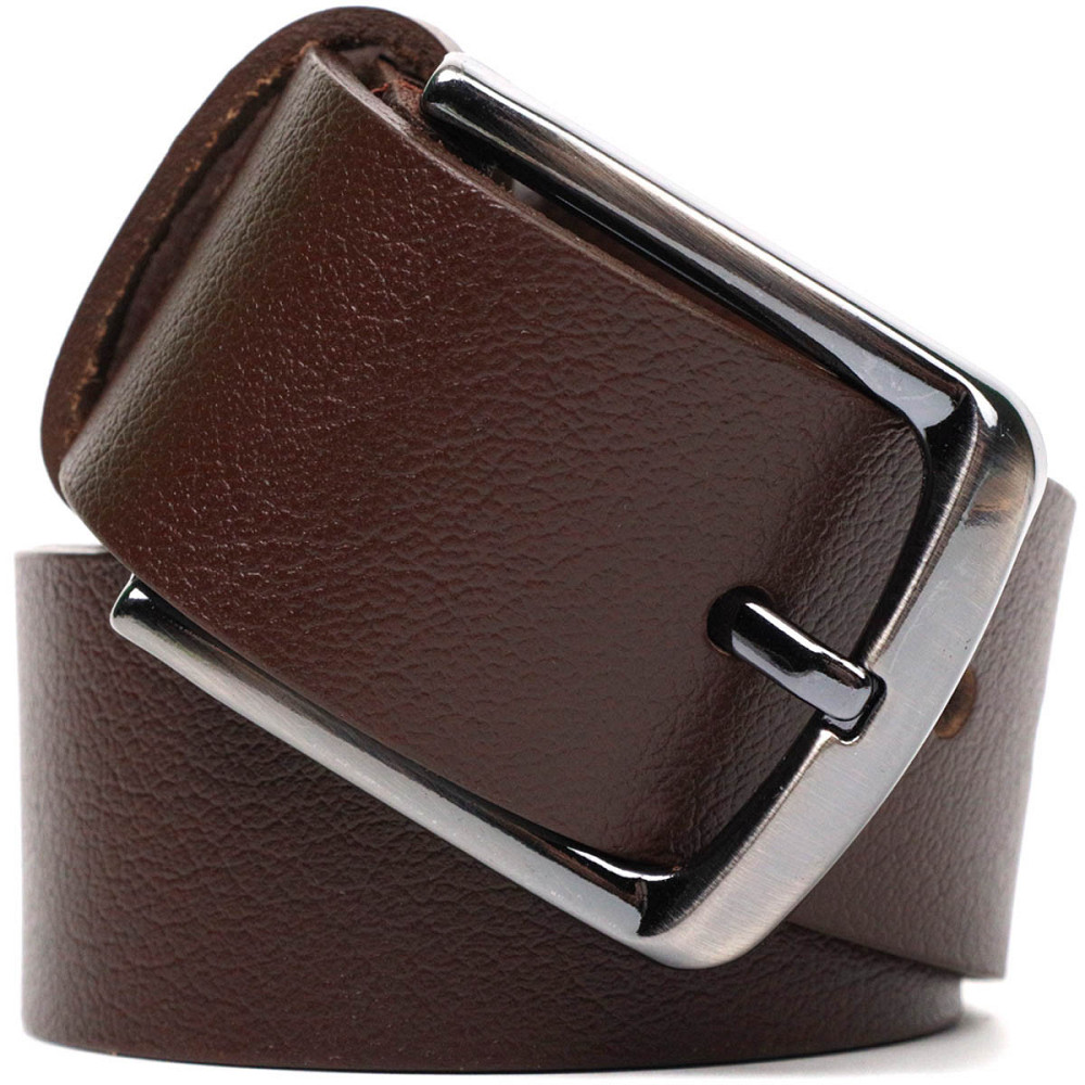 Універсальний чоловічий ремінь з механічною пряжкою з натуральної шкіри BOND 22071 Коричневий Київ - фото 6