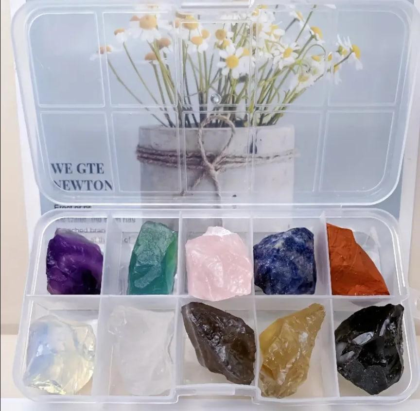 Набор из 10 шт. натуральных необработанных кристаллов, энергетических минералов и камней чакры в кор Киев - изображение 2