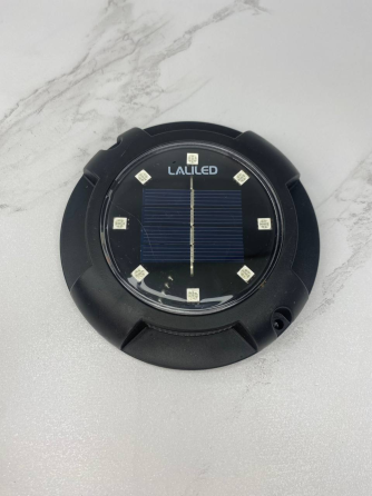 Б/у Уличный грунтовый светильник на солнечной батарее Laliled Disk Lights A19 6 LED IP65 Теплый белоснежный свет Киев