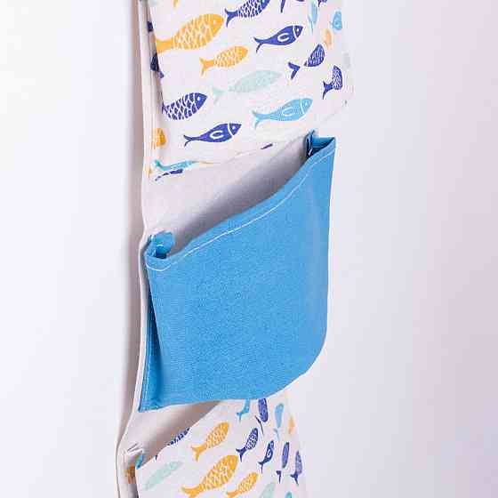 Синий подвесной органайзер на 5 карманов 20×58 см Киев