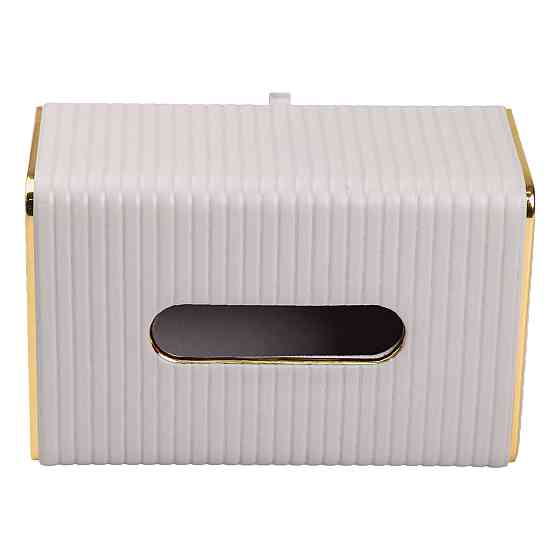 Yiwu Серветниця з еко шкіри 21.5х13х9 см органайзер для серветок на стіл Сірий HP-3-204G Коломия