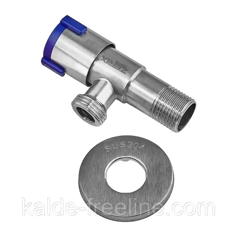 Кран для підключення сантехприладів 1/2x1/2 з нерж. сталі SUS304 Харків - фото 3