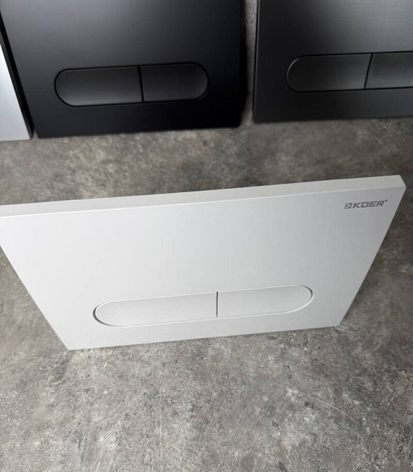 Панель змиву Koer KT-0608-03 240x160x10mm пластикова, кнопка закруглена (колір білий) (KR6123)   ( 29089 ) Харків - фото 11