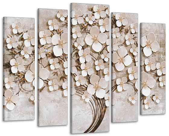 Модульна картина у вітальню / спальню Абстракція Дерево Art-455_5 ( 80х118см ) Київ