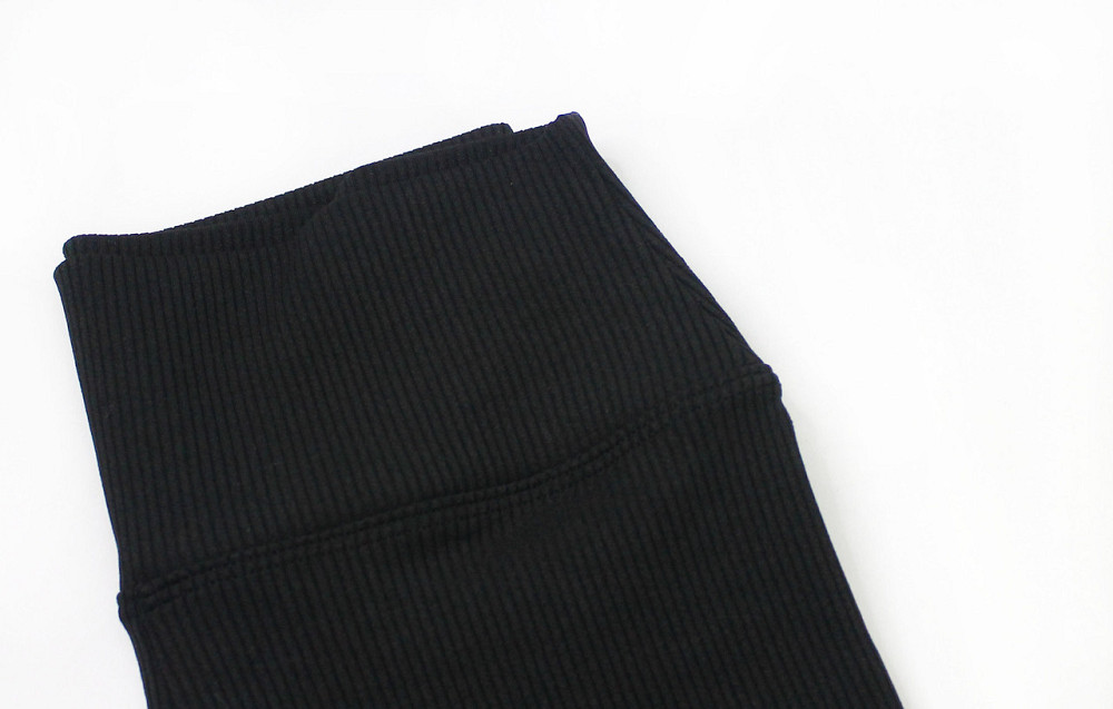 Женские лосины леггинсы в рубчик весна-осень Черный XXL Харьков - изображение 5