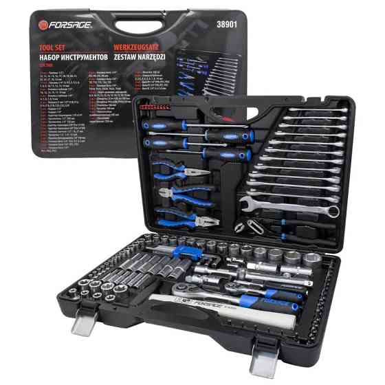 Набір інструменту, 1/4, 1/2 122 предмети Forsage F-38901 Одеса