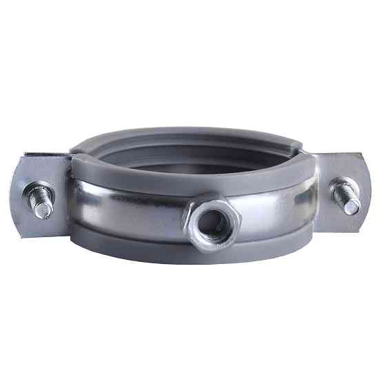 Хомут в зборi CR  1 1/2″ (47-53мм) з гвинтом-шурупом 8*100 та дюбелем в уп., сірий Тернопіль