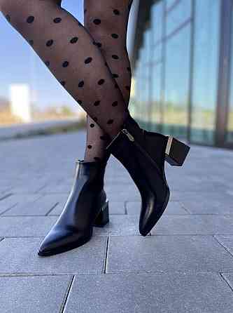 Lino Marano Черевики жіночі Lino Marano чорні еко-шкіра каблук 6см 35р.-37р. (4815) Коломыя