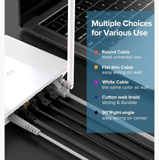 Кабель UGREEN Cat 6, 1м, черный Киев - изображение 3