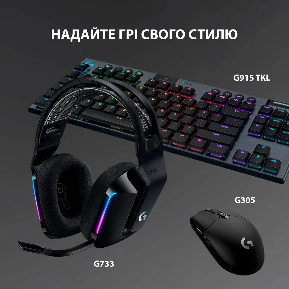 Гарнітура Logitech G733 Black (981-000864) Чорний Харьков - изображение 12