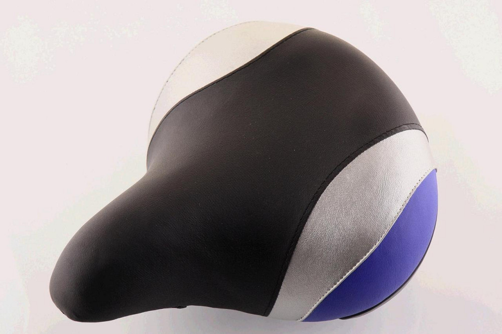 Сідло велосипедне (чорно-синє) (основа пластмас, SD-7016) Мукачево - фото 1