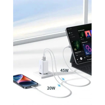 Зарядное устройство Ugreen 1xUSB + 2xUSB-C 65W GaN CD244 white (15334) Винница - изображение 6