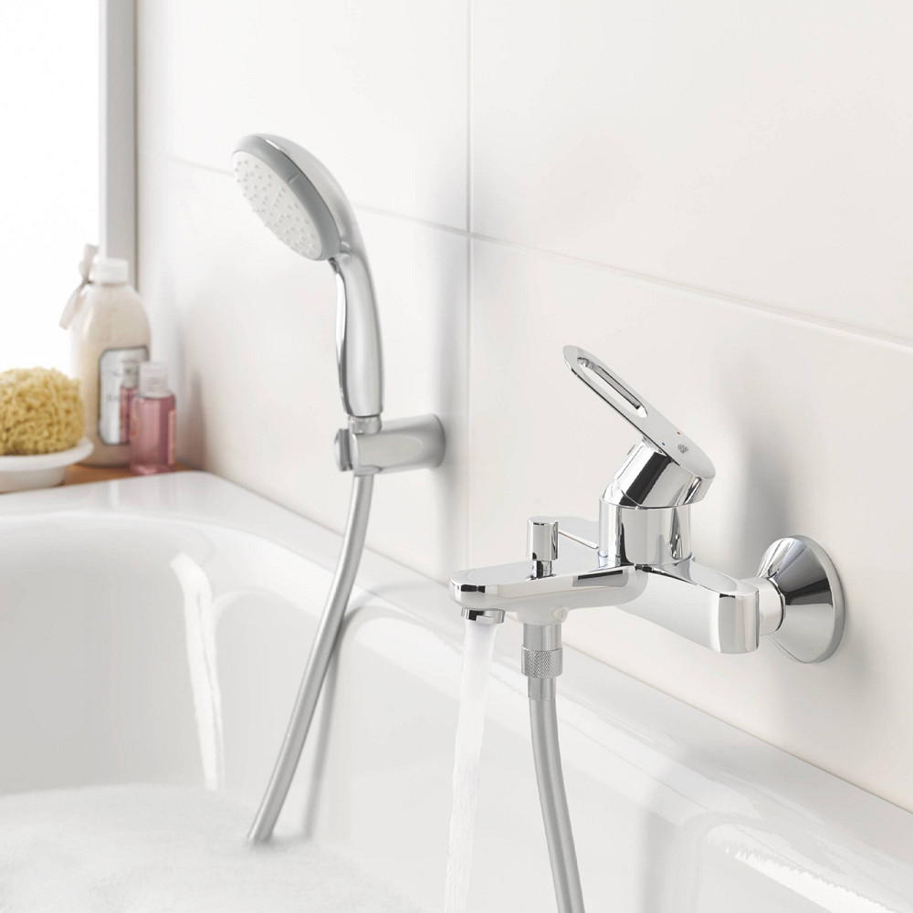Смеситель для ванной Grohe BauLoop 23603000 с душовой стойкой Vitalio Start 26951001 Киев - изображение 7