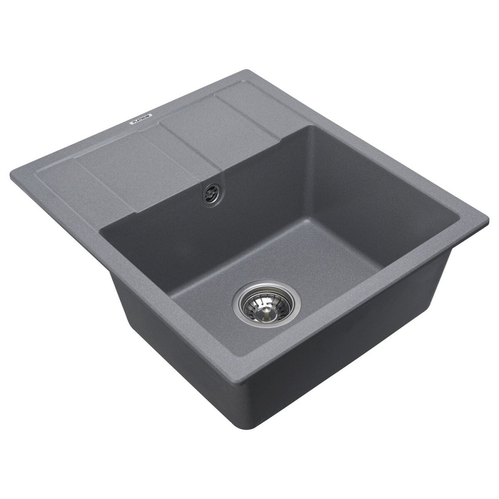 PLATINUM Гранітна мийка для кухні Platinum 5851 ARIA матова Сірий мусон Київ - фото 4