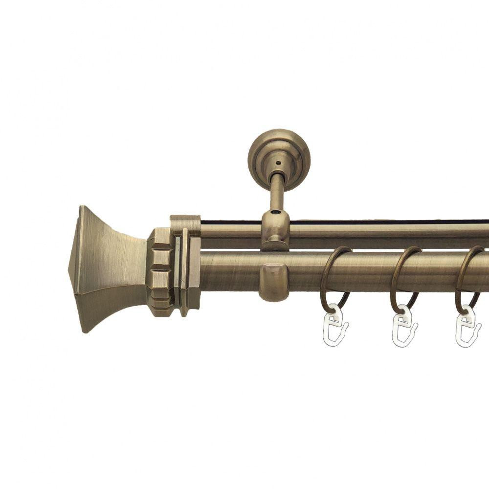 Карниз Orvit Емпорія металевий дворядний опозитний гладка \ профільна труба кільце металеве Антик 25\19 мм 200 см (7524077) Львів - фото 1