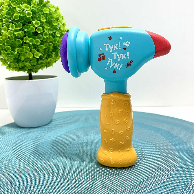 Молоточок розвиваючий Limo Toy музичний українське озвучення Блакитний (FT 0031) Чернигов - изображение 1