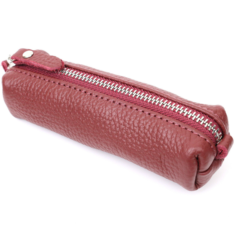 Надежная кожаная ключница GRANDE PELLE 11667 Бордовый Киев - изображение 8