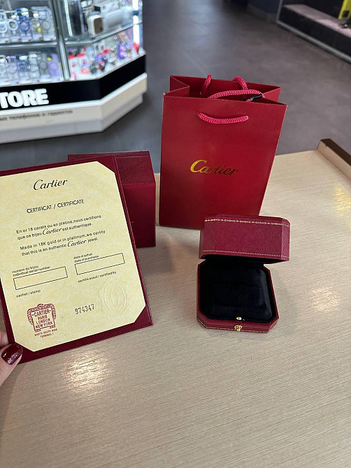 Паковання Cartier під кільце — коробочка, зовнішня коробочка, пакет і сертифікат Одеса - фото 3