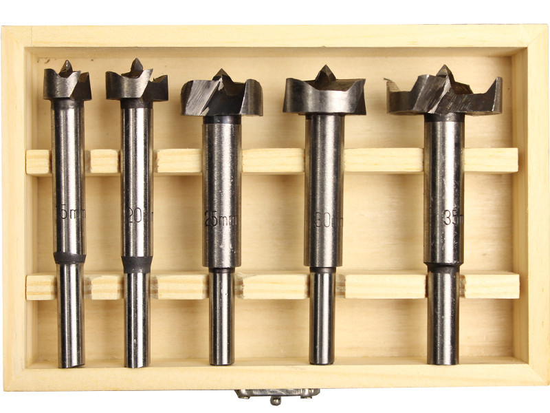 Набор сверл Форстнера по дереву,15-20-25-30-35 мм, 5 шт, цилиндрический хвостовик, Vorel 22551 Коломыя - изображение 1