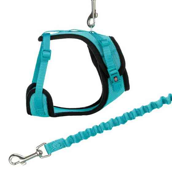 Шлея Trixie для котів Y-Harness бірюзовий, розмір 39-60 см/10мм, 1 м Київ