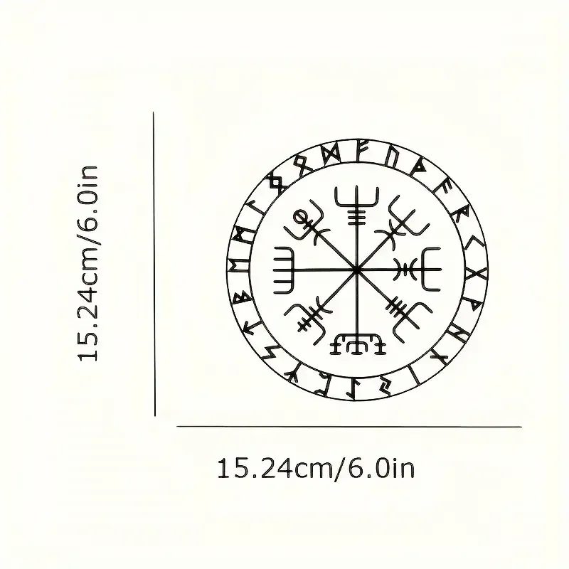 Рунический стикер Вегвизир – защитный оберег с рунами. Виниловая наклейка 15 см для авто, ноутбука и Киев - изображение 2