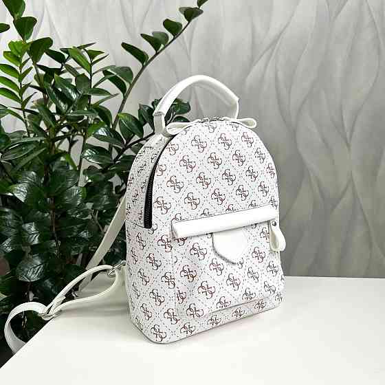 Жіночий рюкзак класичний брендовий. Жіночий маленький брендовий рюкзак Білий 816 Київ