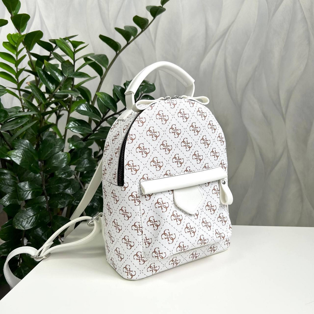 Женский рюкзак классический брендовый. Женский маленький брендовый рюкзак Белый 816 Киев - изображение 6