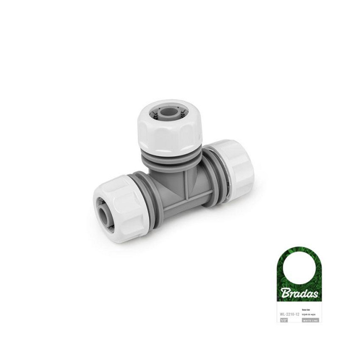 Трійник для підключення шланга 1/2" або 5/8", WHITE LINE, WL-2210-12 Київ - фото 1