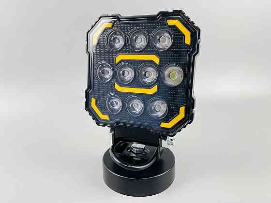 Фара LED квадратна, біле та жовте світло, 112 мм х 128 мм х 37 мм (ширина). 9-60V. Мукачево