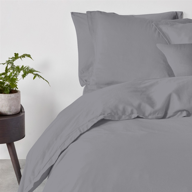 Комплект постельного белья Ideal Textile, бязь серый однотон, двуспальный евро Черновцы - изображение 2