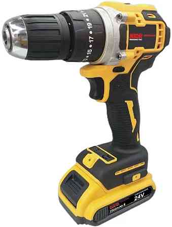 Акумуляторний шуруповерт BX-3310 2x24В з набором інструментів, 18 режимів, LED підсвічування Одеса