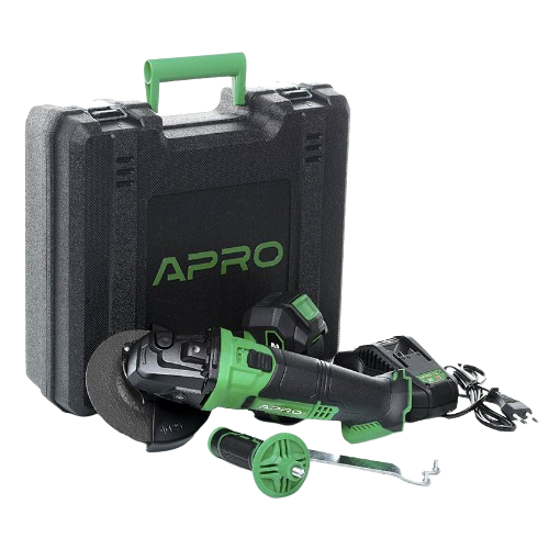 Шліфмашина кутова щіткова акумуляторна d125мм + кейс 20AG APRO Житомир