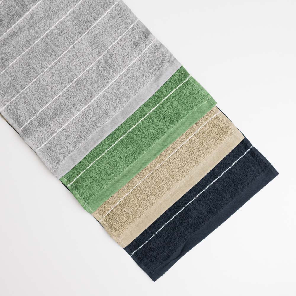 Махровое кухонное полотенце с полосками 30х50 см 400г/м2 GM Textile (Серый) Сумы - изображение 2