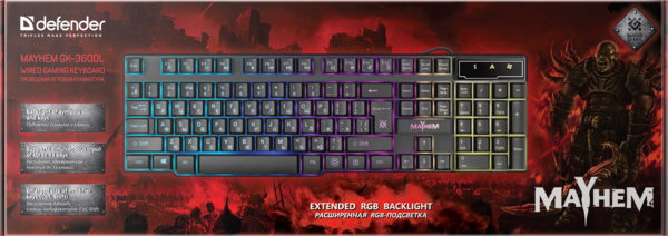 Клавиатура Defender Mayhem GK-360DL RGB (45362) (6948608) Киев - изображение 2