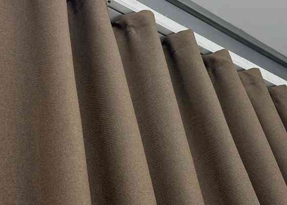 Премиум шторная ткань blackout 100%, двусторонняя, коллекция «ASHEN NIGHT» цвет коричневый 1854ш Киев