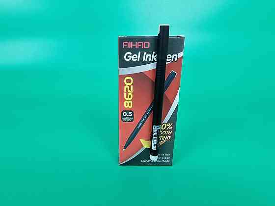 Гелева ручка чорна тм Аihao AH-8620 (5 шт.) Харків