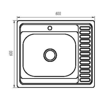 Мийка кухонна Zerix Z6060L-08-180MD    ( ZS0587 ) 39087 Харків