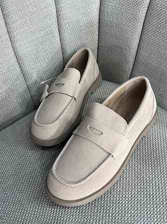 Туфлі жіночі Hengji 588-5 замшеві лофери бежеві, 39, 24,5 см Київ