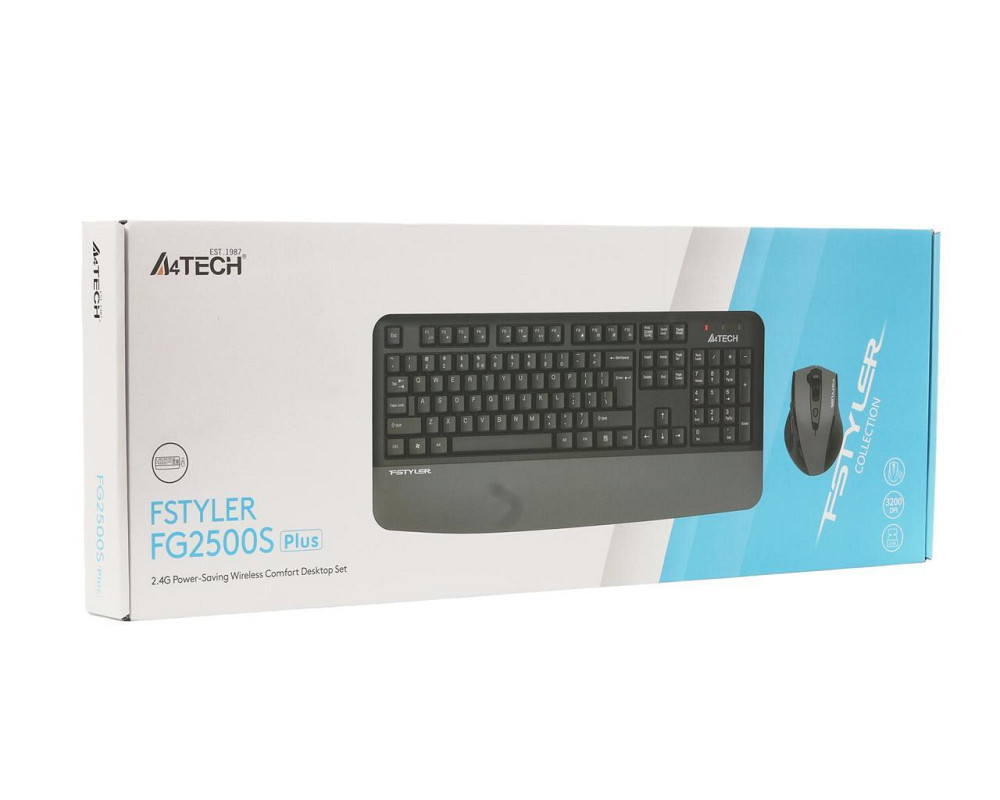 Комплект (клавіатура, миша) бездротовий A4Tech Fstyler FG2500S Plus Grey ( 20880 ) Харьков - изображение 7