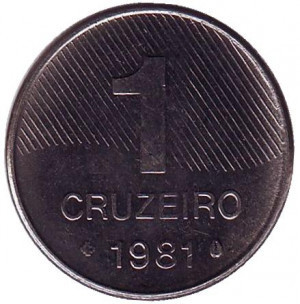 Цукровий очерет. Монета 1 крузейро. 1981 рік, Бразилія. (БС) Полтава - фото 1