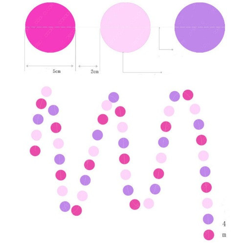 Гирлянда из кружочков на стену 4 м разноцветный Киев - изображение 3