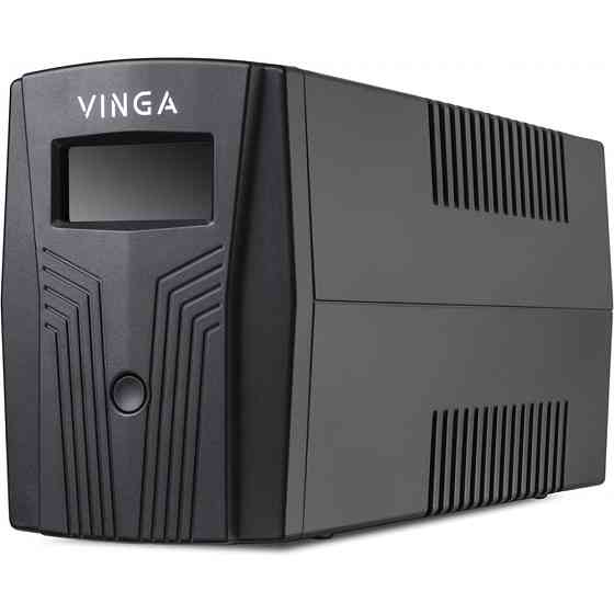 Джерело безперебійного живлення Vinga VPC-800P 800ВА / 480 Вт з LCD-дисплеєм у пластиковому корпусі Киев