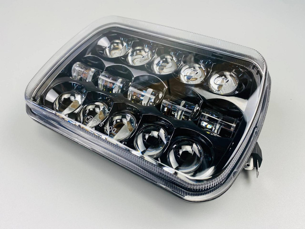 Фара LED прямокутна 95W 5х7 дюйм  (ближній + дальній) 3D лінза Мукачево - фото 1