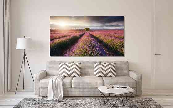 Картина полотно у вітальню / спальню Поле Лаванда   MLP_359 ( 60х30см ) 60x100 см Київ