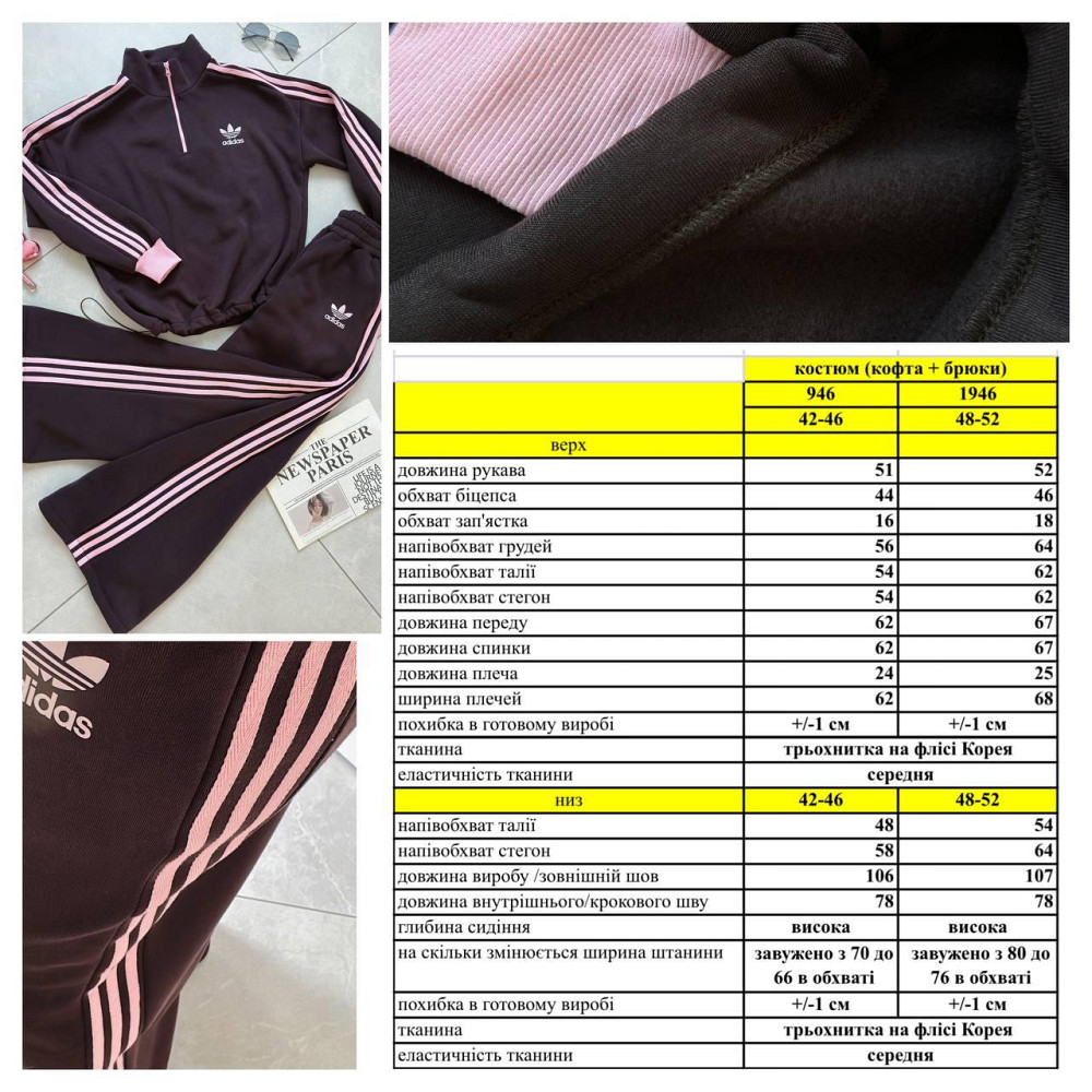 Жіночий теплий прогулянковий костюм двійка з лампасами трьохнитка на флісі Одеса - фото 2