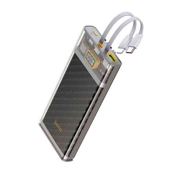 Внешний аккумулятор HOCO J104 Discovery edition 22.5W fully compatible power bank with cable(10000mAh) Gray Киев